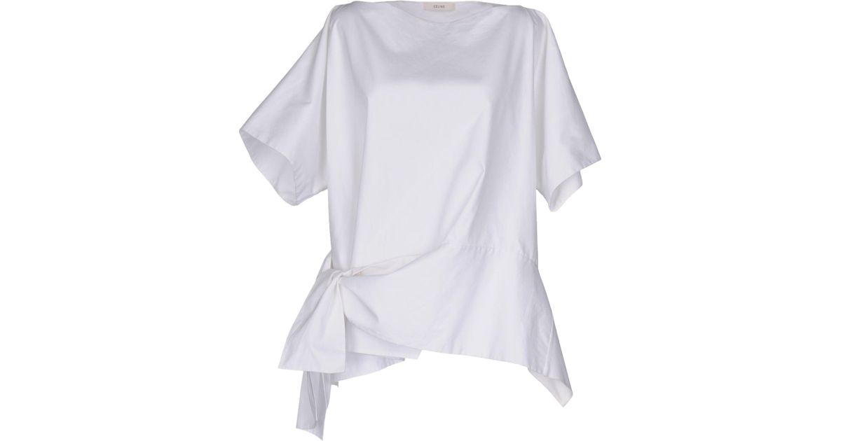 celine white blouse