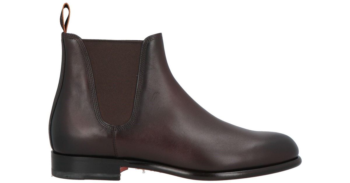 Santoni Ankle Boots Leather in Brown for Men | Lyst