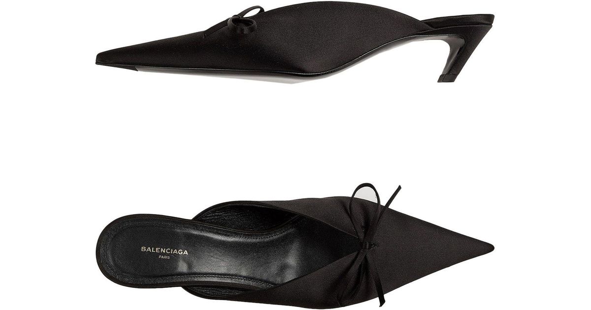 Balenciaga Leather Mules in Black - Lyst