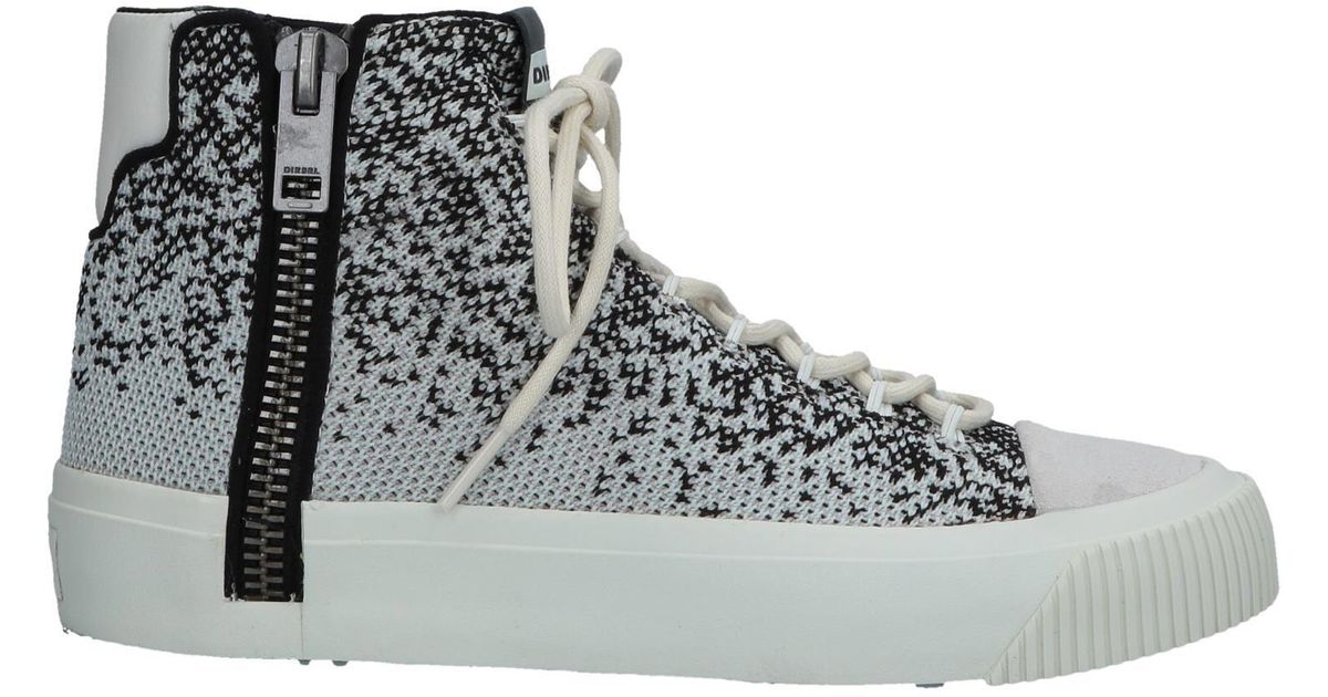 DIESEL Leather Hightops & Sneakers in Light Grey (Gray) for Men Lyst