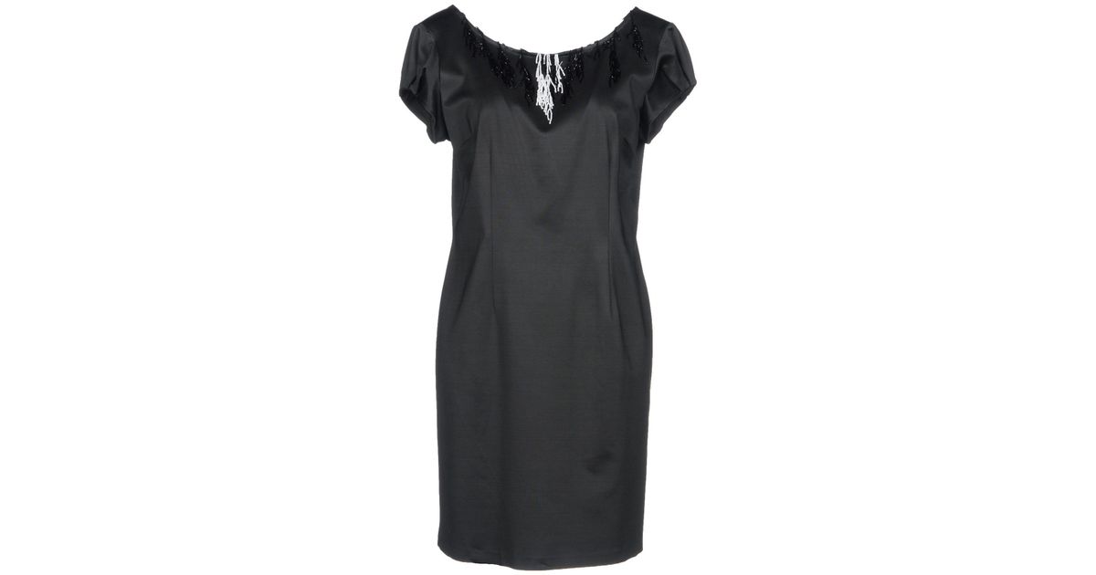 Roberta Scarpa Synthetic Short Dress in Black - Lyst