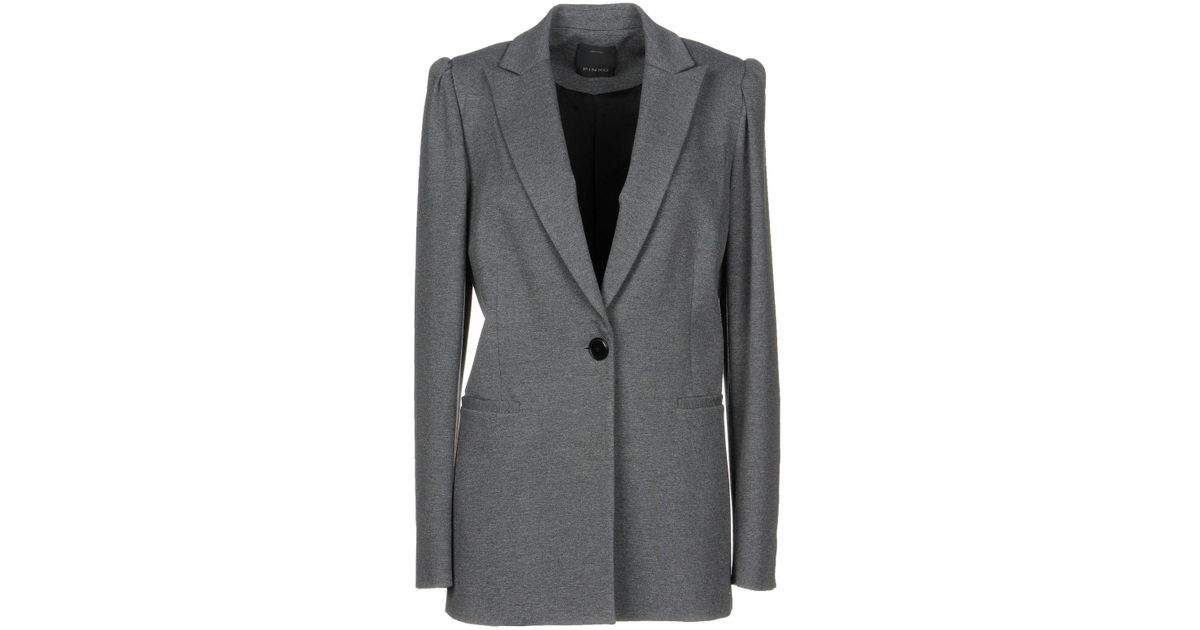 Pinko Synthetic Suit Jacket in Grey (Gray) - Lyst