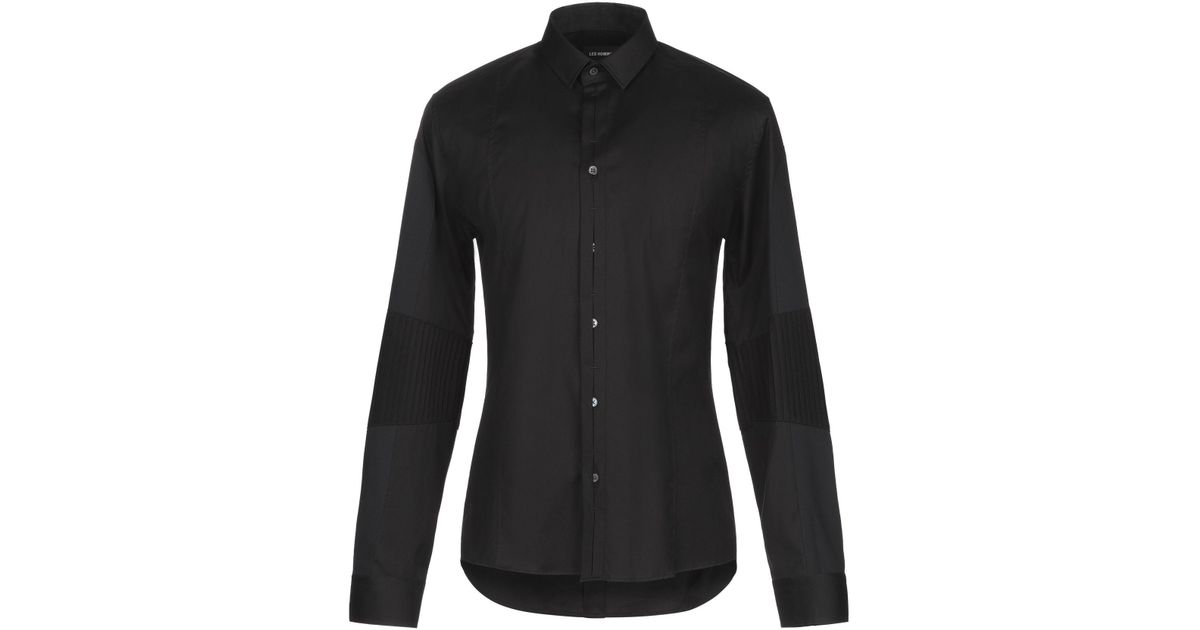 Les Hommes Cotton Shirt in Black for Men - Lyst