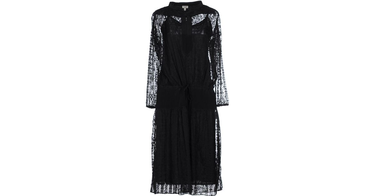 Intropia Knee-length Dress in Black | Lyst