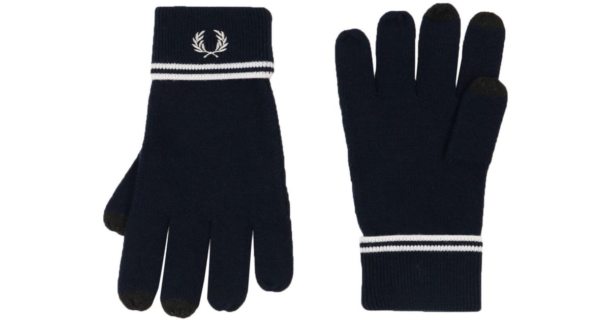 Fred Perry Gloves in Blue for Men | Lyst