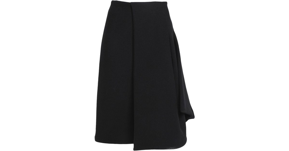JW Anderson Wool 3/4 Length Skirt in Black - Lyst