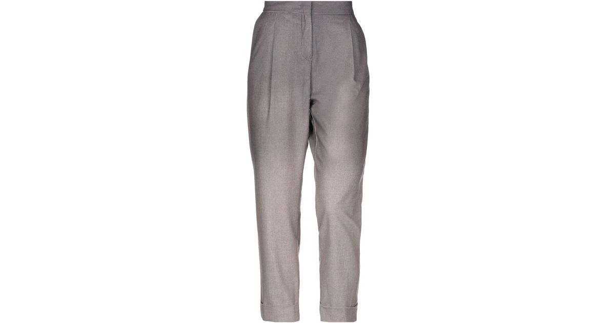 Fabiana Filippi Casual Pants in Grey (Gray) - Lyst