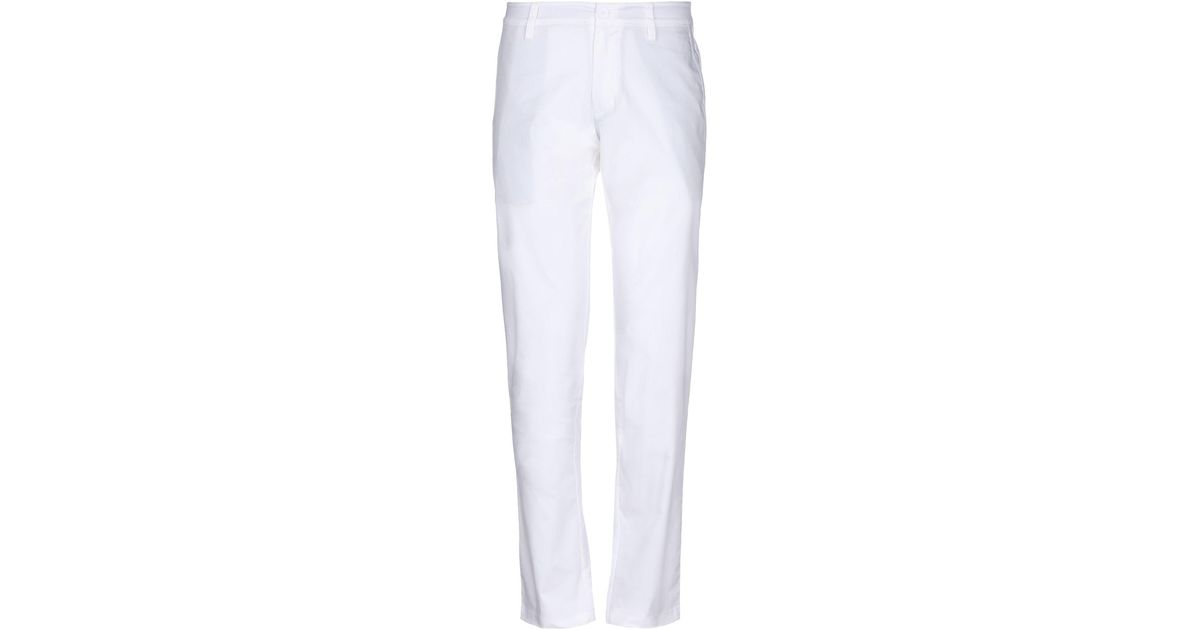 Armani Exchange Casual Pants in White for Men - Lyst