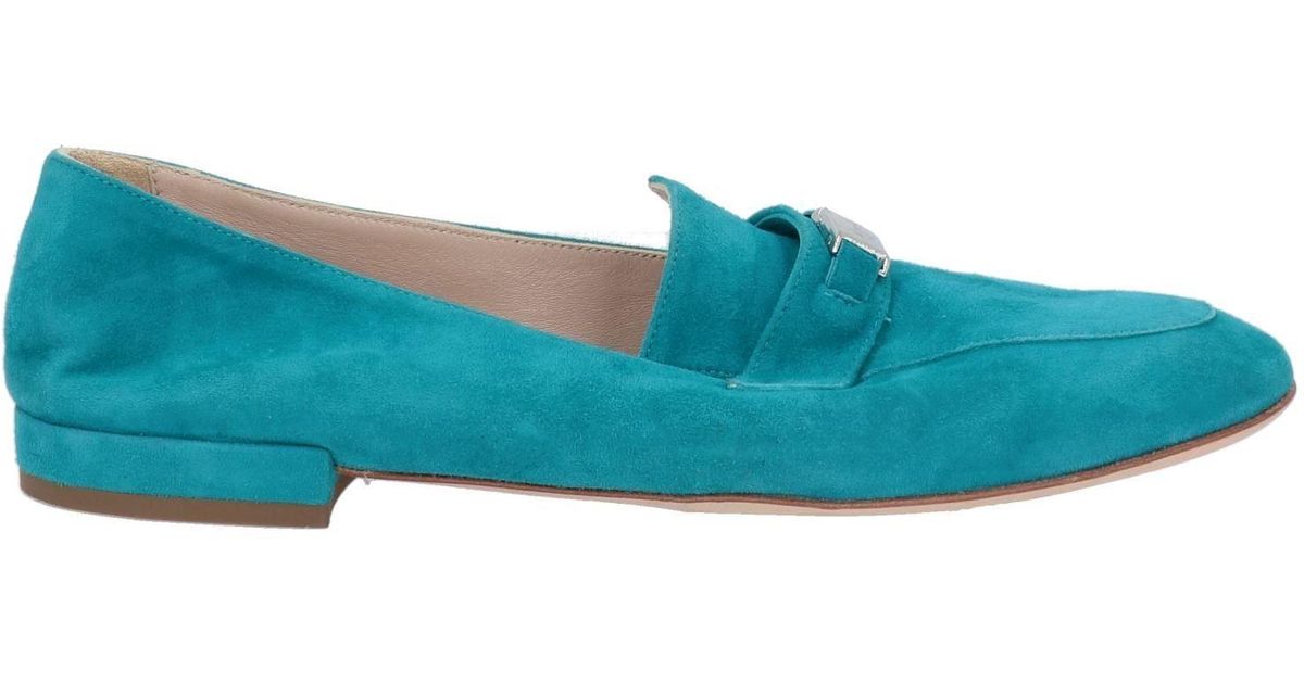 Kiton Leather Loafer in Turquoise (Blue) | Lyst
