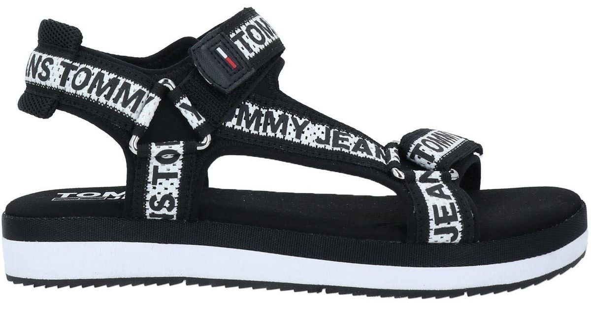 Tommy Hilfiger Sandals in Black - Lyst