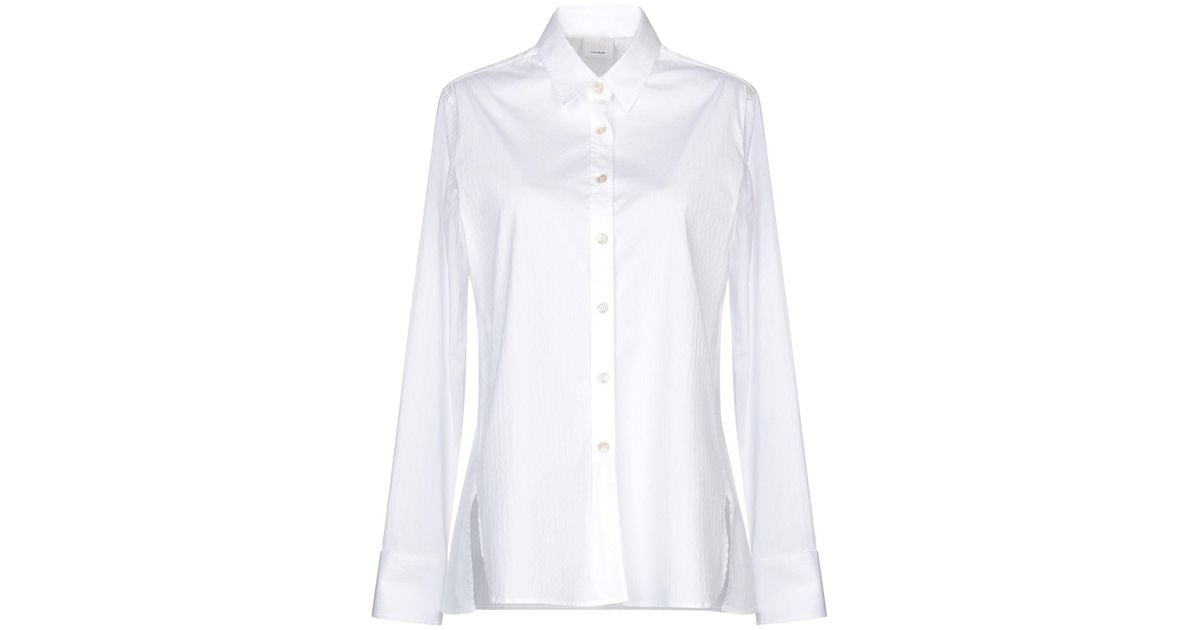Caliban Cotton Shirt in White - Lyst