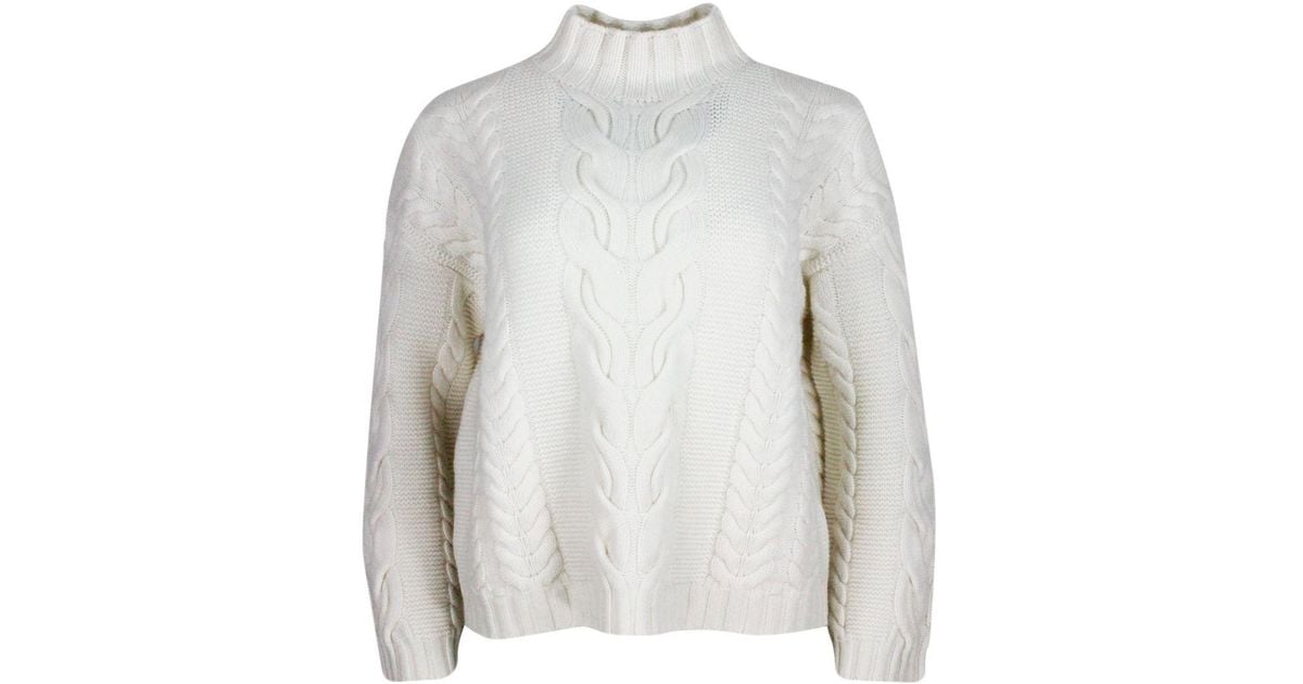 Pullover di Malo in Bianco | Lyst