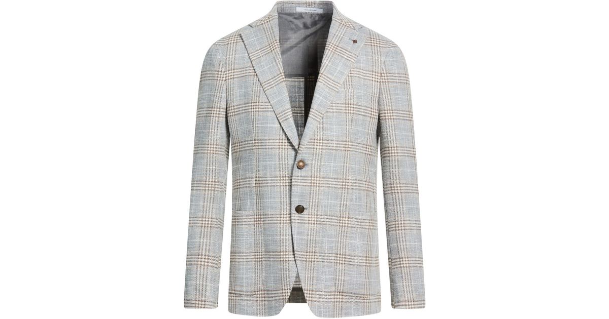 Tagliatore Men's Silk and Linen Blazer Pink