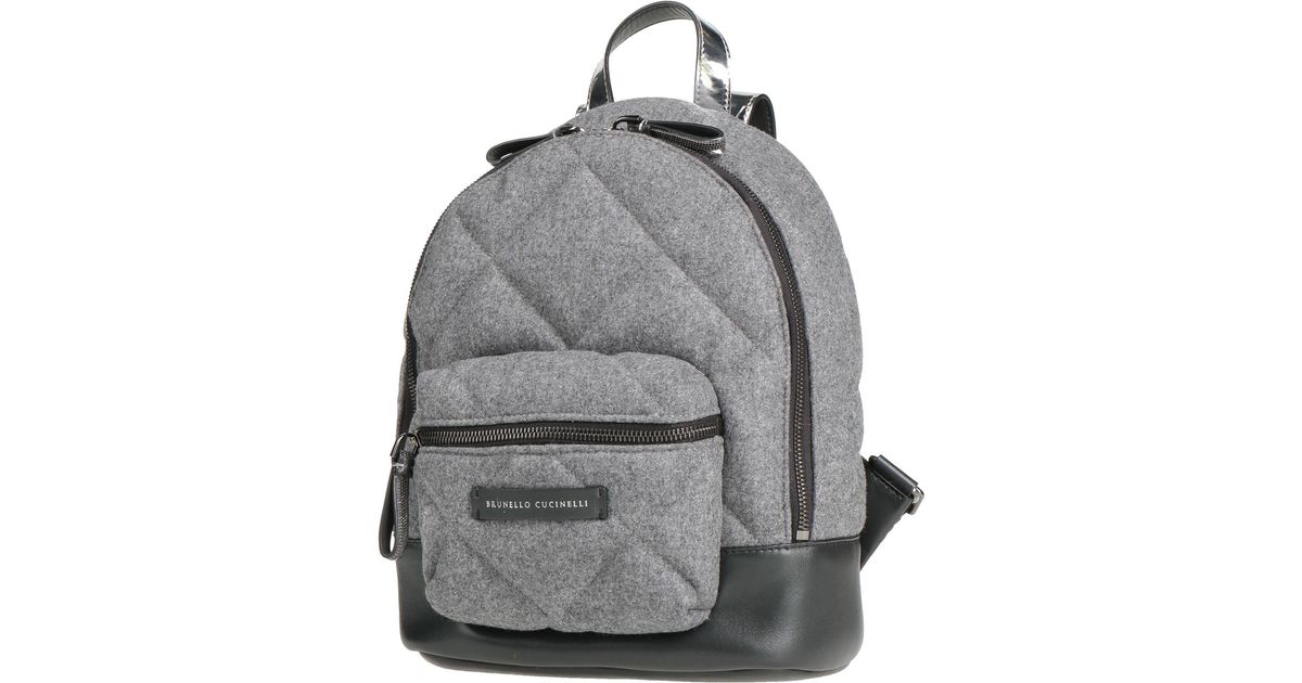 Brunello Cucinelli Backpack in Gray | Lyst