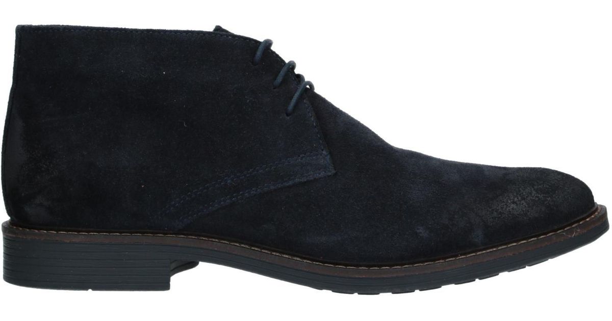 Lumberjack Leather Ankle Boots in Dark Blue (Blue) for Men - Lyst