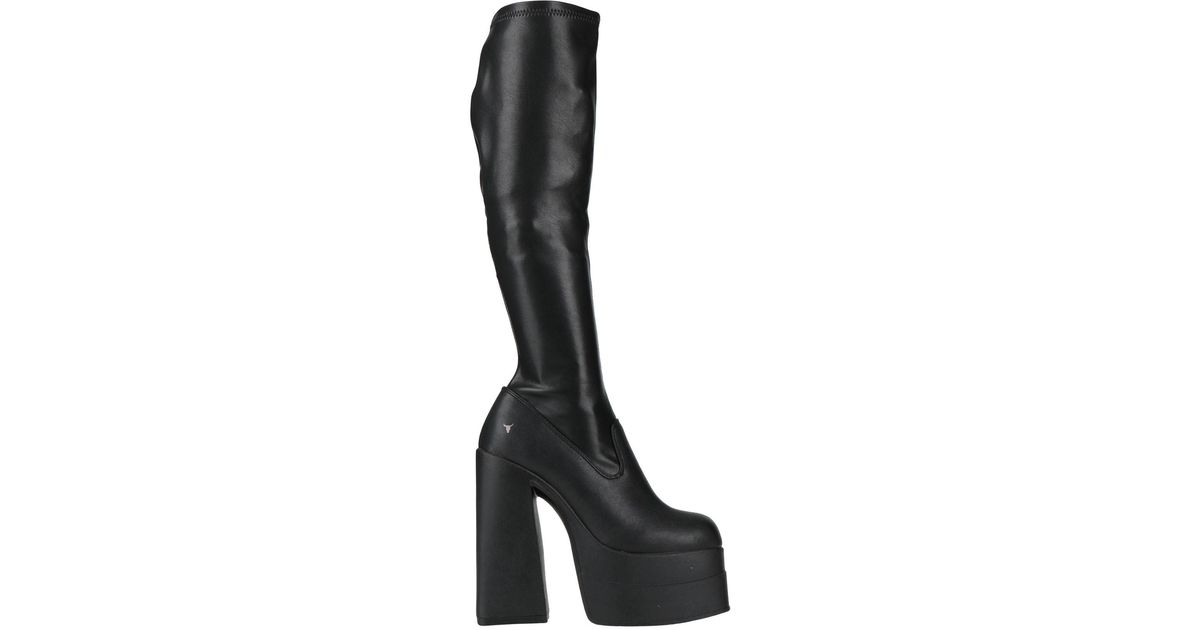 Windsor Smith Knee Boots in Black Lyst