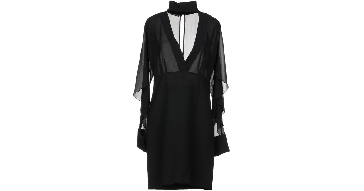 Annarita N. Synthetic Short Dress in Black - Lyst