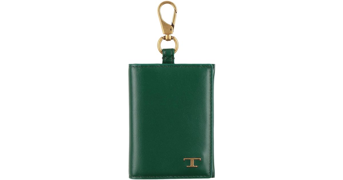 Tod's Key Ring Leather in Green | Lyst UK