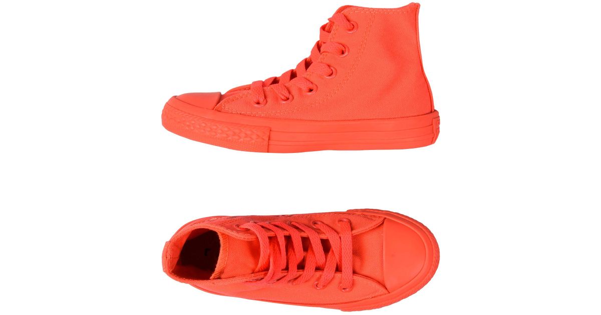 coral converse high tops