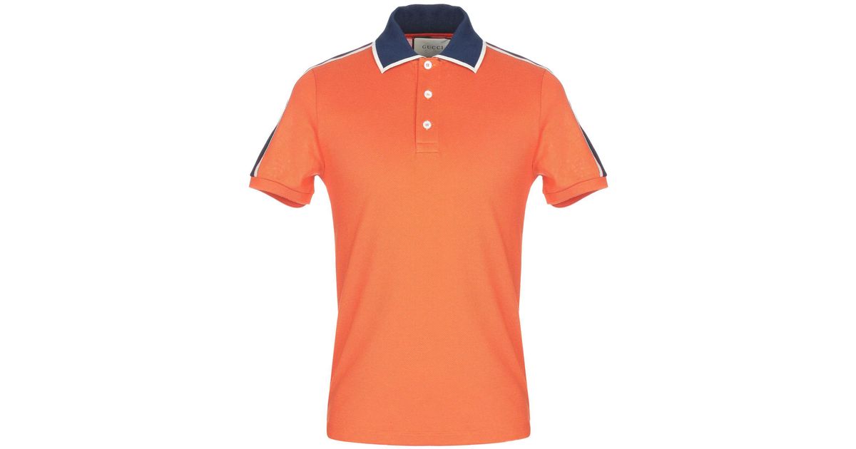 orange gucci polo