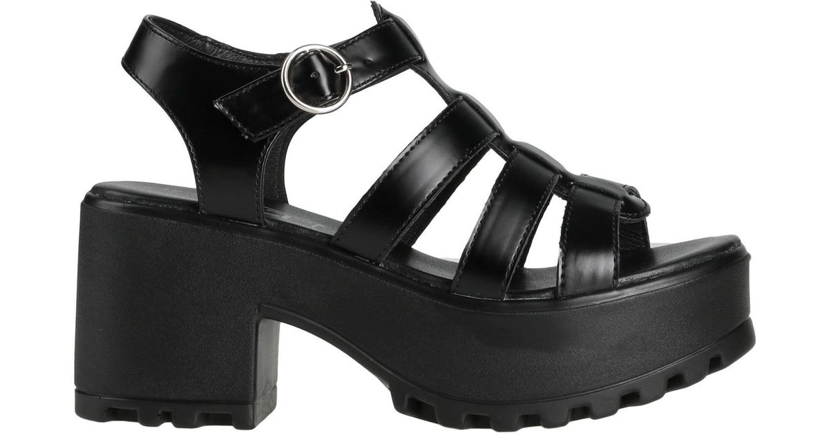 Cult Leather Sandals in Black | Lyst UK