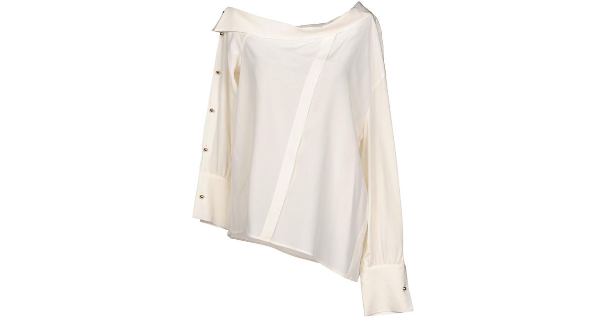 Space Style Concept Silk Blouse in Ivory (White) - Lyst
