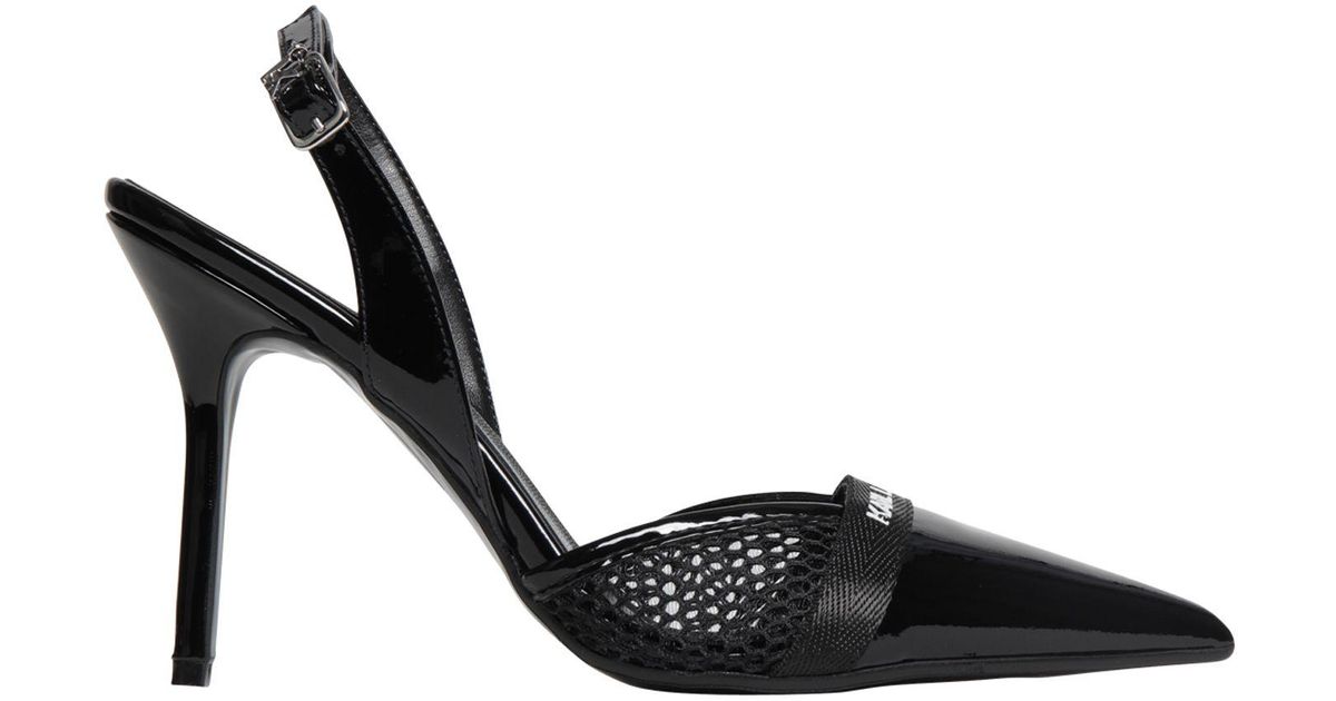 Karl Lagerfeld Leather Pump in Black - Lyst