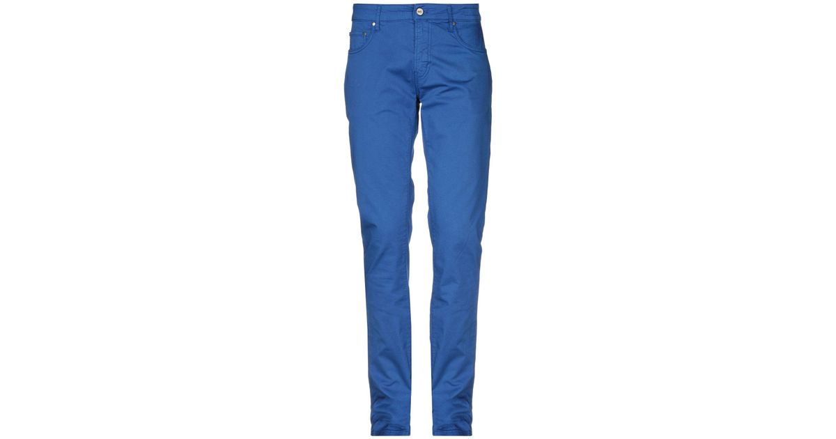 Pt05 Cotton Casual Pants in Bright Blue (Blue) for Men - Lyst