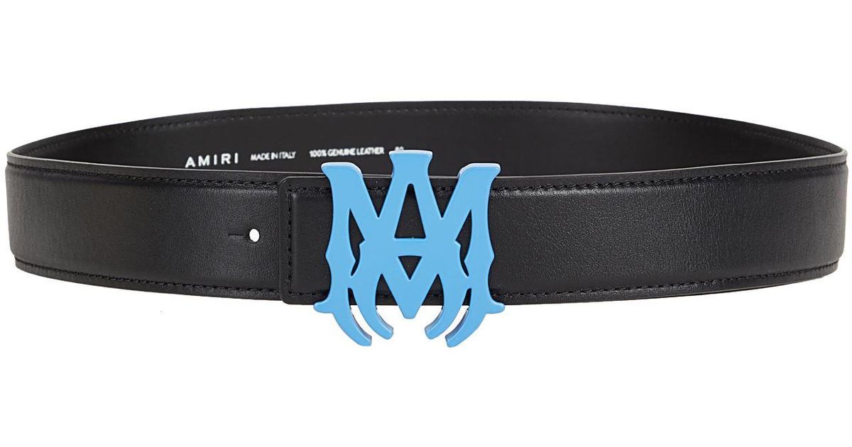 Amiri Belt Leather in Blue for Men | Lyst