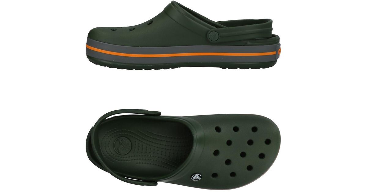 military green crocs