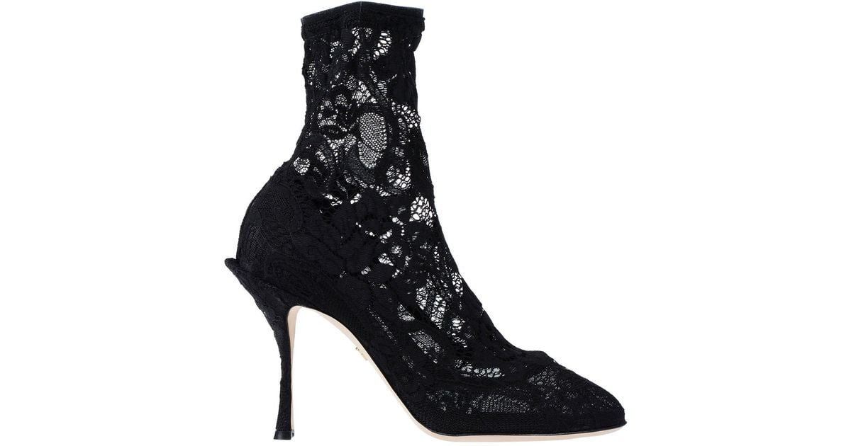 Dolce & Gabbana Ankle Boots in Black - Lyst