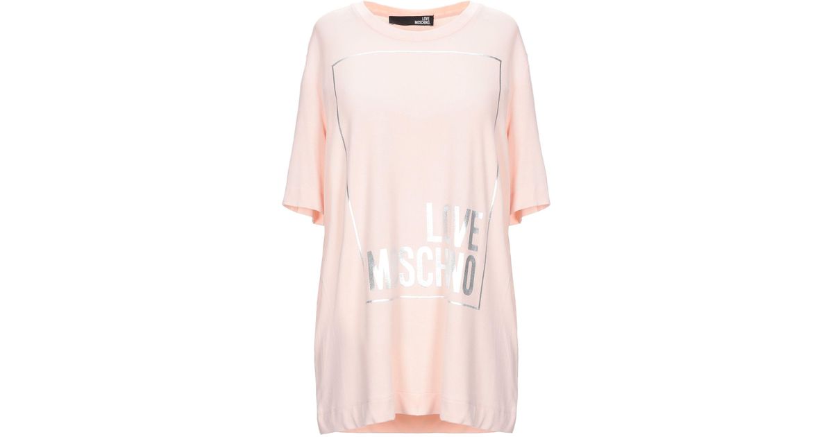 Love Moschino Synthetic T-shirt in Light Pink (Pink) - Lyst