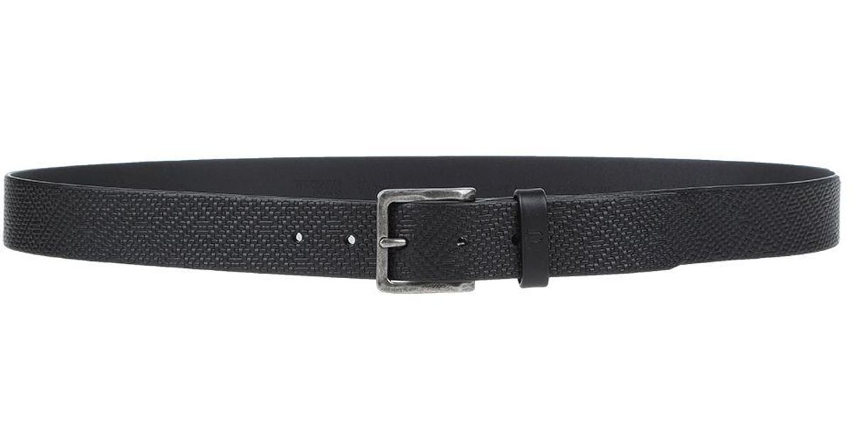 Trussardi Leather Belt in Black for Men - Lyst