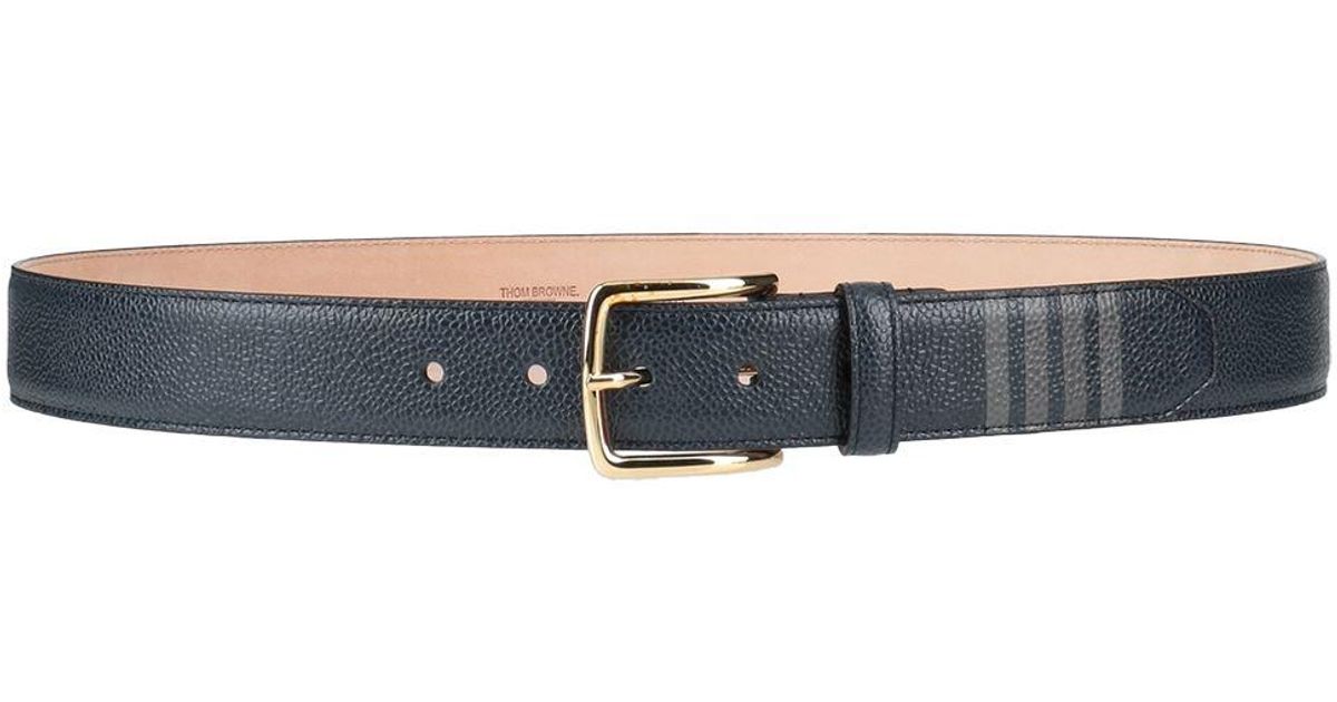Thom Browne pebbled-leather belt - Blue
