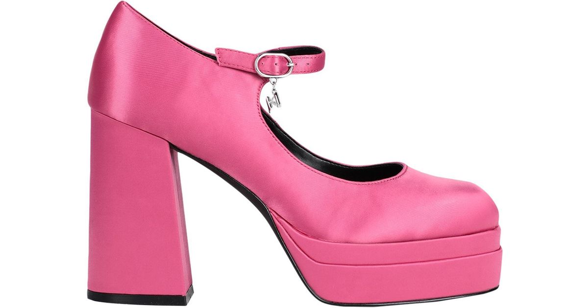 Karl Lagerfeld Strada Mary Jane Platform Shoes in Pink | Lyst