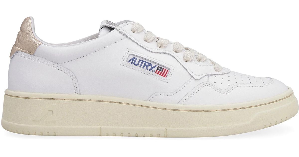 Autry Medalist Leather Low-top Sneakers in White - Lyst