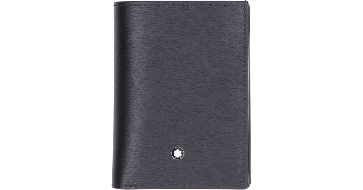 Montblanc Meisterstück 4810 Leather Flap-over Card-holder in Black for ...