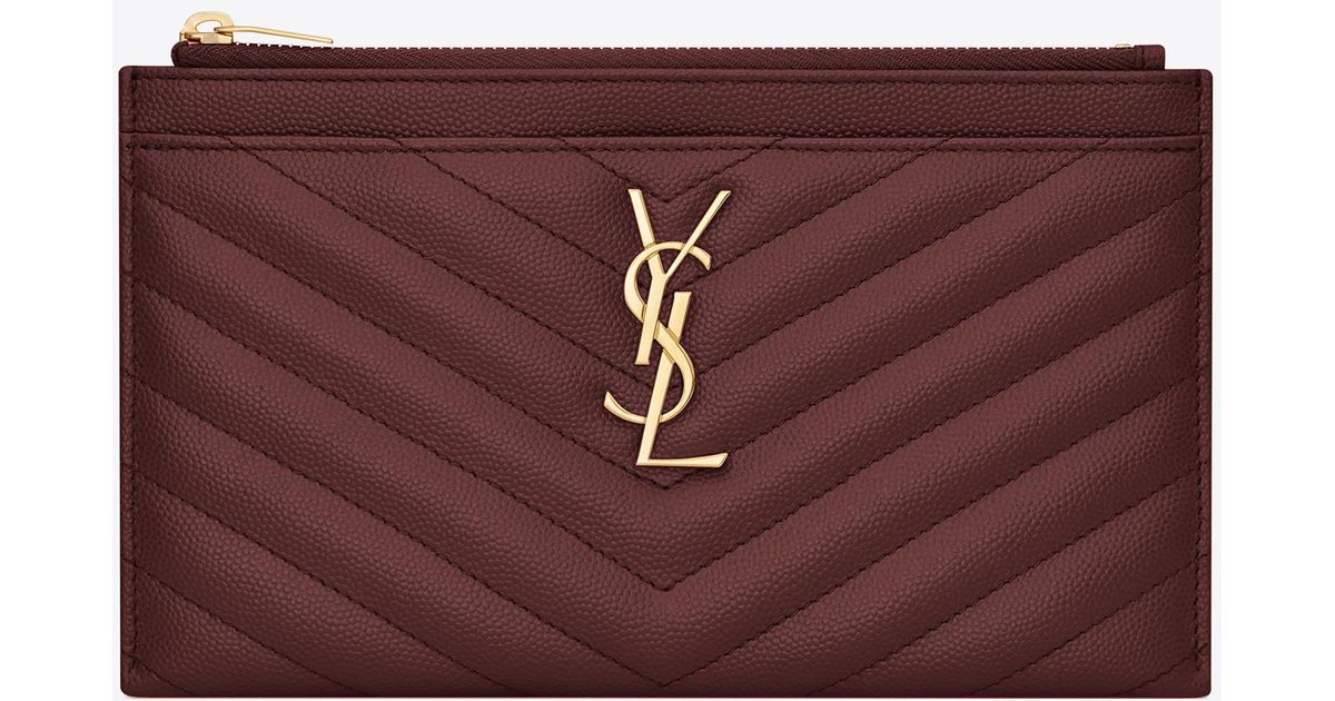 monogram bill pouch