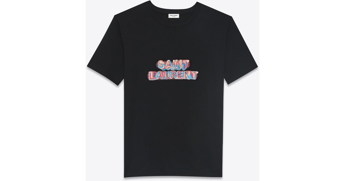saint laurent neon t shirt