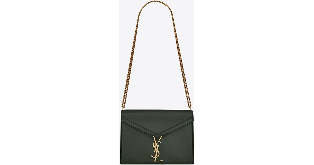 Saint Laurent Leather Cassandra Monogram Clasp Bag in Dark 