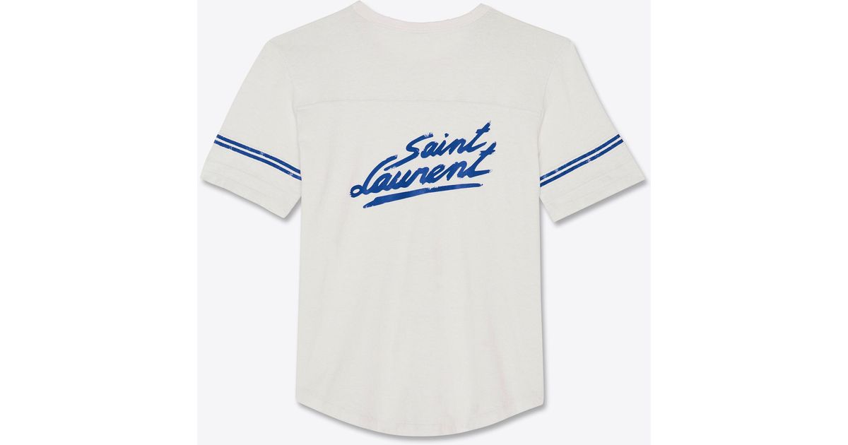 saint laurent 50s signature destroyed t shirt