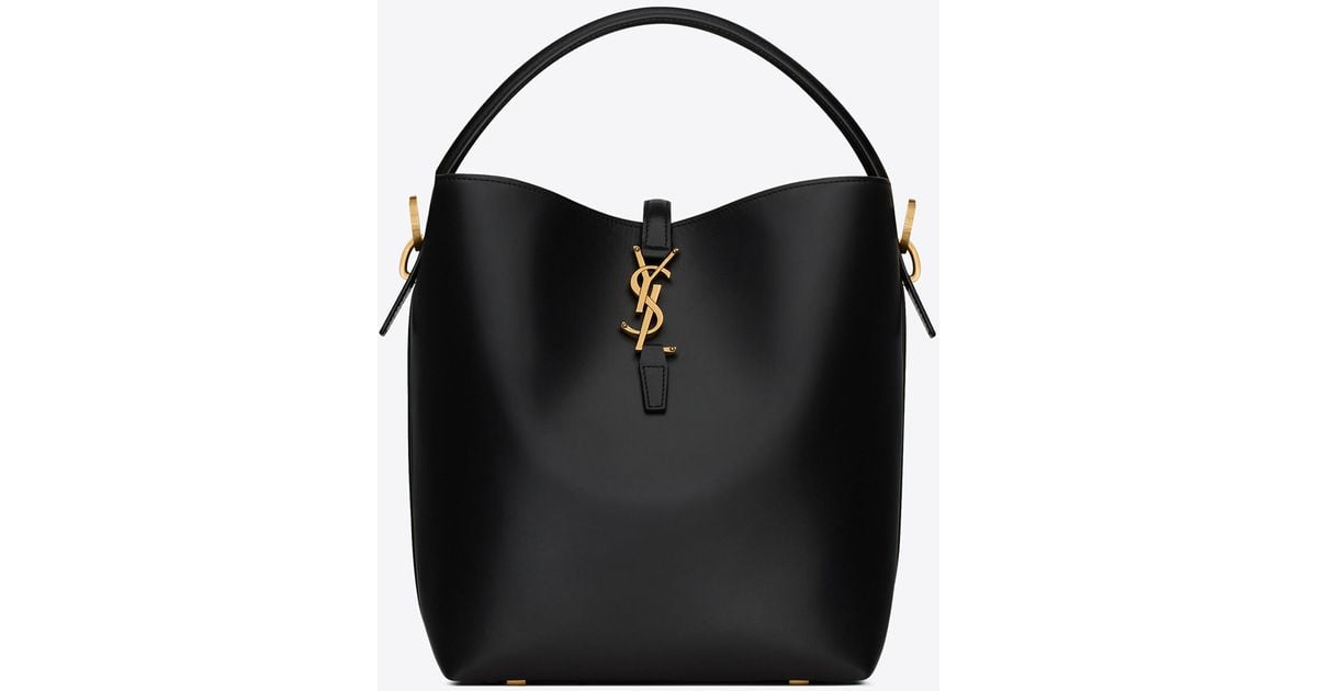 Saint Laurent Le 37 In Shiny Leather in Black | Lyst
