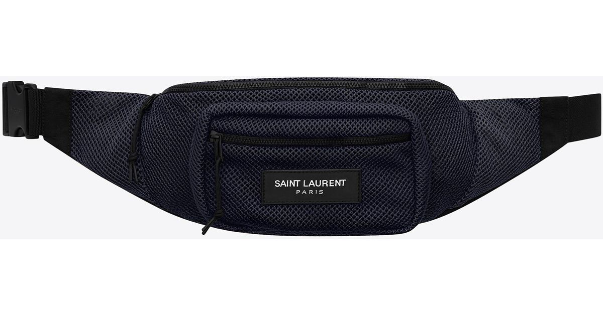 Saint Laurent Slp Crossbody Bag In Mesh And Nylon in Black for Men Lyst