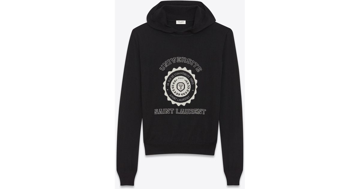 saint laurent universite hoodie
