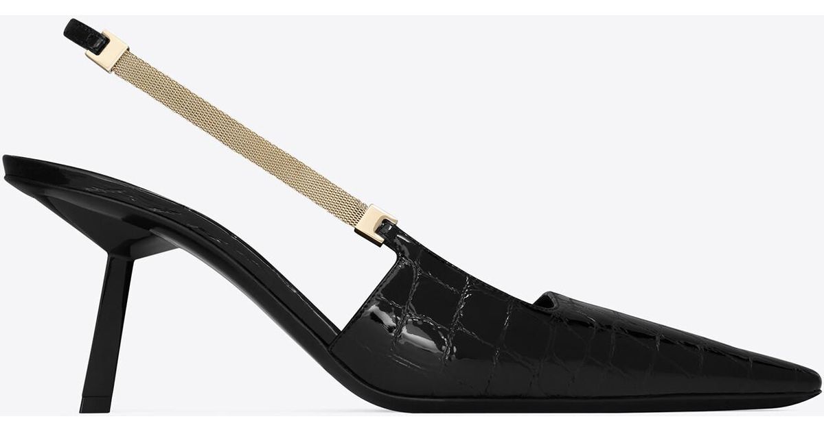 Lee slingback pumps in patent leather