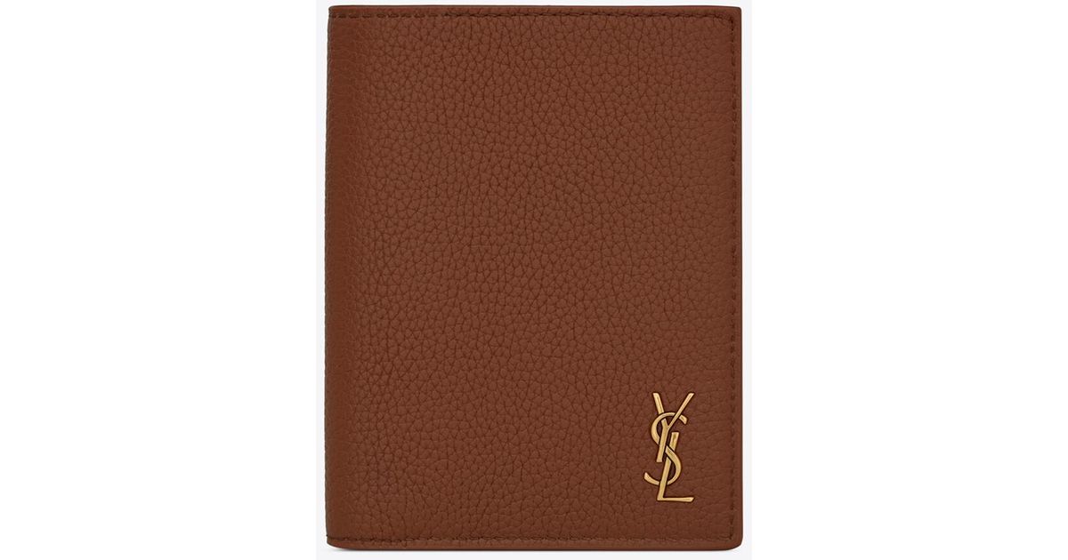 LE MONOGRAMME credit card wallet in CASSANDRE CANVAS AND SMOOTH LEATHER, Saint Laurent