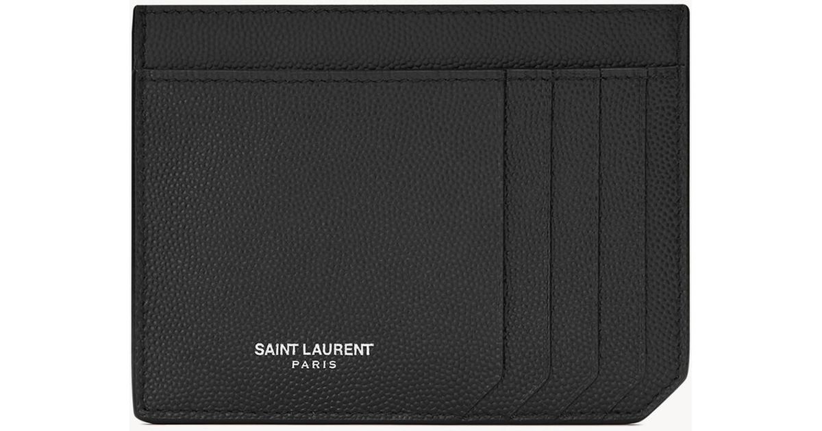 Saint Laurent Id Card Case in White for Men Lyst