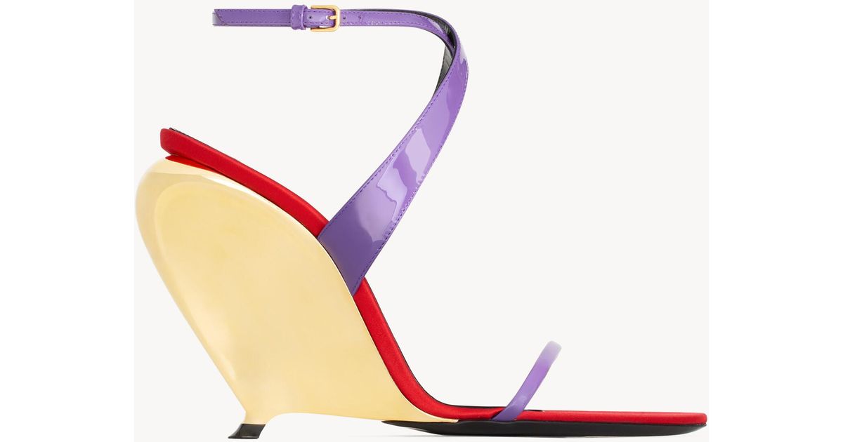 【関税＆送料込み】Saint Laurent Tallulah Wedges SAINT LAURENT Tallulah patent-leather wedge sandals | NET-A