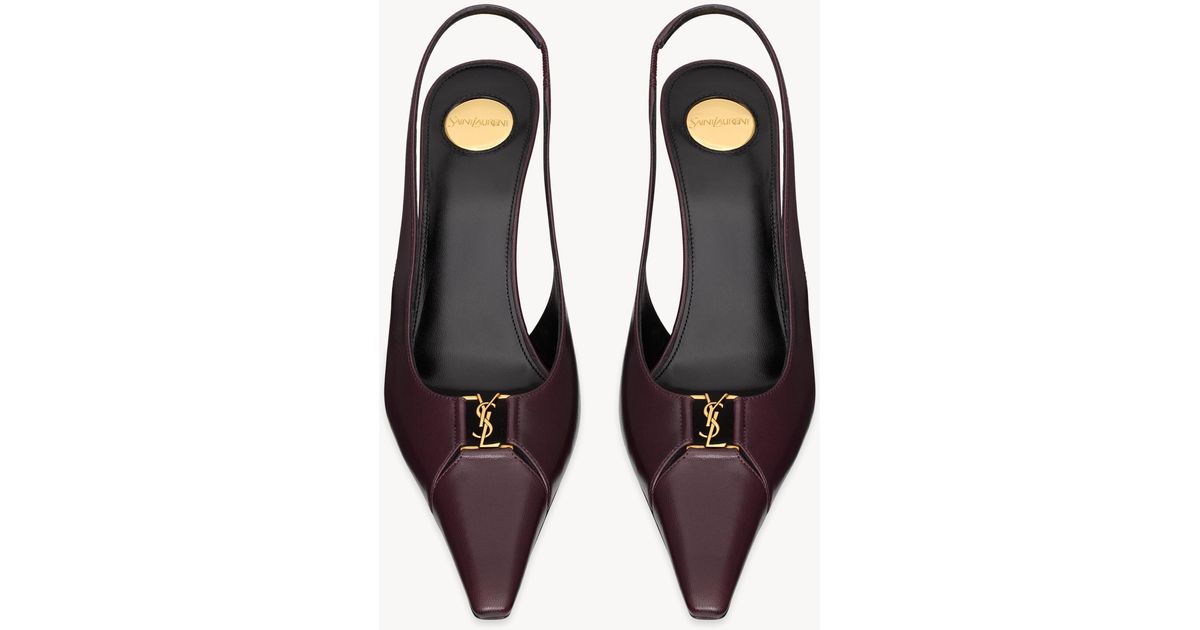 ＊Saint Laurent＊ バビロン ブルトイユ スリングバックパンプス バビロン ブルトイユ スリングバックパンプス（スムースレザー