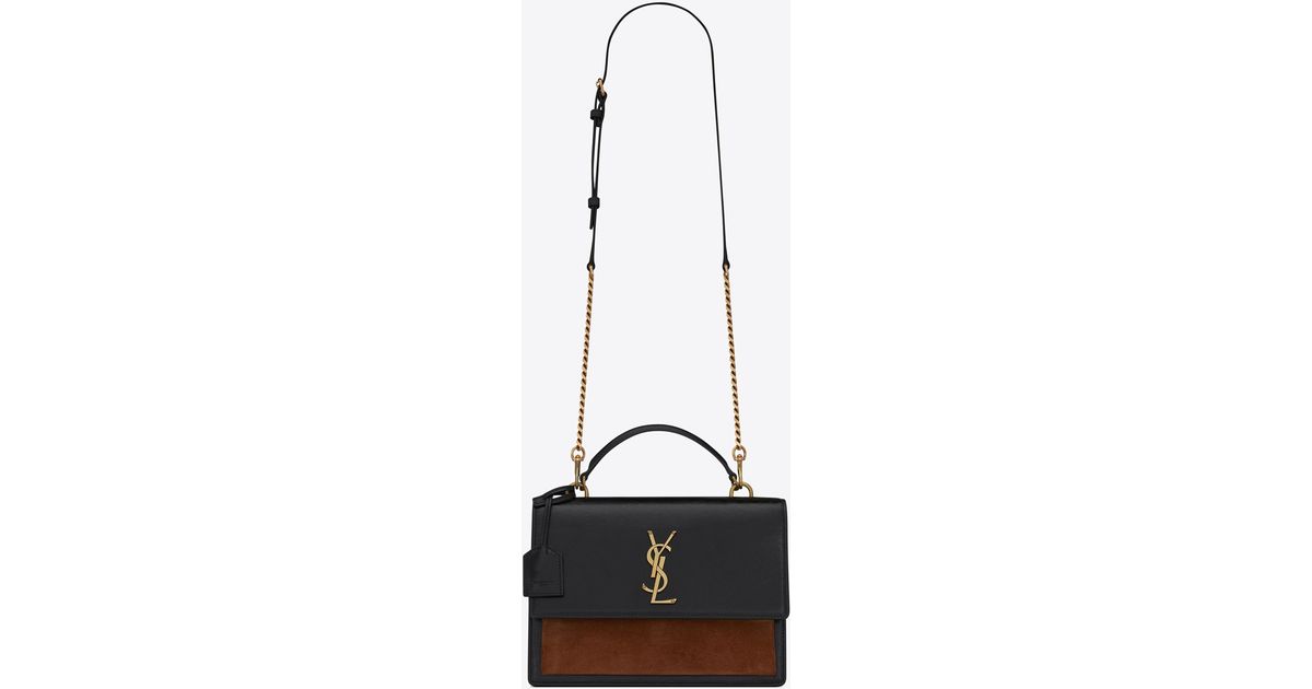 sunset medium in crocodile embossed shiny leather